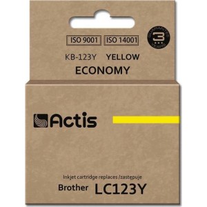 Actis Συμβατό Μελάνι Brother LC123Y Κίτρινο
