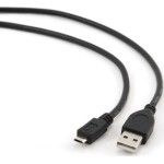 Cablexpert Regular USB 2.0 to micro USB Cable Μαύρο 0.3m (CCP-MUSB2-AMBM-10)