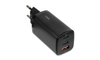 iBox Φορτιστής Χωρίς Καλώδιο με Θύρα USB-A και 2 Θύρες USB-C 65W Μαύρος (C-65)