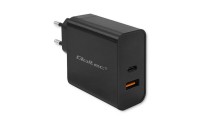Qoltec Φορτιστής Χωρίς Καλώδιο με Θύρα USB-A και Θύρα USB-C 90W Power Delivery Μαύρος (Super Quick)
