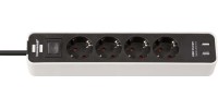 Brennenstuhl Πολύπριζο 4 Θέσεων με 2 USB-A και Καλώδιο 1.5m