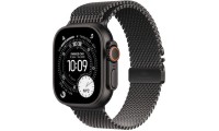 Apple Watch Ultra 3 Titanium 49mm Αδιάβροχο με eSIM και Παλμογράφο (Black Titanium Case with Black Titanium Milanese Loop - Medium)