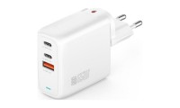 4Smarts Φορτιστής Χωρίς Καλώδιο με Θύρα USB-A και 2 Θύρες USB-C 65W Quick Charge 3.0 Λευκός