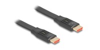 DeLock HDMI 2.1 Flat Cable HDMI male - HDMI male 2m Μαύρο