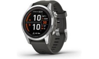Garmin Fenix 7S Pro Solar Stainless Steel 42mm Αδιάβροχο Smartwatch με Παλμογράφο (Silver with Graphite Band)