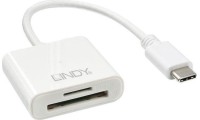 Lindy Card Reader USB 3.1 Type-C για SD/microSD Λευκό