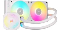 Corsair ICUE Link Titan 240 RX RGB Υδρόψυξη Επεξεργαστή Διπλού Ανεμιστήρα 120mm για Socket AM4/AM5/1700 Λευκή