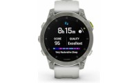 Garmin Epix (Gen 2) Sapphire Titanium 47mm Αδιάβροχο Smartwatch με Παλμογράφο White Titanium