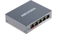 Hikvision DS-3E0105P-E/M Unmanaged L2 PoE Switch με 4 Θύρες Ethernet