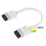 Corsair iCUE LINK Cable, 2x 100mm with Straight connectors Λευκό