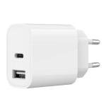 Gembird Φορτιστής Χωρίς Καλώδιο με Θύρα USB-A και Θύρα USB-C Λευκός (TA-UC-2AC12-01)