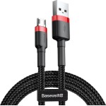Baseus Cafule Braided USB 2.0 to micro USB Cable Μαύρο 1m (CAMKLF-B91)