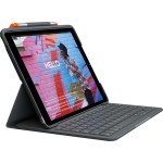 Logitech Slim Folio Flip Cover Keyboard German / Υποδοχή Στυλό Μαύρο (iPad 2019/2020 10.2'')