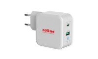 Roline Φορτιστής Χωρίς Καλώδιο με Θύρα USB-A και Θύρα USB-C Λευκός (19.11.1061)