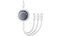 Baseus Free2draw Flat USB to Lightning / Type-C / micro USB Cable Λευκό 1.1m
