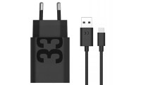 Motorola Φορτιστής με Θύρα USB-A και Καλώδιο USB-C 33W Power Delivery Μαύρος (Turbopower)