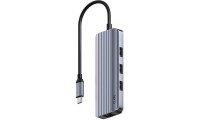 Cudy UH606 USB 3.2 Hub 6 Θυρών με σύνδεση USB-A / Ethernet Γκρι