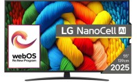 LG Smart Τηλεόραση 55" 4K UHD LED NanoCell AI NANO81 HDR (2025) 55NANO81A3A