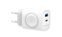 Gembird Ασύρματος Φορτιστής (Qi Pad) με Θύρα USB-A και Θύρα USB-C 20W Power Delivery / Quick Charge 3.0 Λευκός (2-σε-1)