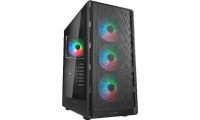 Cougar Airface Pure Rgb Gaming Midi Tower Κουτί Υπολογιστή με RGB Φωτισμό Μαύρο