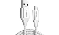 Ugreen US290 Braided USB 2.0 to micro USB Cable Λευκό 2m