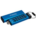 Kingston IronKey Keypad 200C 8GB USB 3.2 Stick με σύνδεση USB-C Μπλε