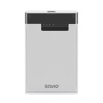 Savio Θήκη για Σκληρό Δίσκο 2.5" SATA III με σύνδεση USB 3.0 σε Διάφανο χρώμα