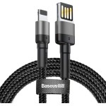 Baseus Cafule Braided USB to Lightning Cable Γκρι 1m (CALKLF-GG1)