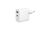 Gembird Φορτιστής Χωρίς Καλώδιο με Θύρα USB-A και Θύρα USB-C 20W Power Delivery / Quick Charge 3.0 Λευκός (TA-UC-PDQC20L-W-01)