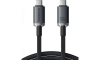 Baseus Crystal Shine Series USB 2.0 Cable USB-C male - USB-C male 100W Μαύρο 1.5m