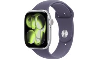 Apple Watch Series 11 Aluminium 46mm Αδιάβροχο με Παλμογράφο (Silver Aluminium Case with Purple Fog Sport Band - M/L)