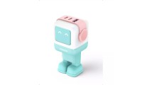Ugreen Φορτιστής Robot GaN USB-A/ 2 x USB-C 65W Pink Blue