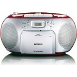 Lenco Φορητό Ηχοσύστημα με CD / Κασετόφωνο / Ραδιόφωνο σε Κόκκινο Χρώμα
