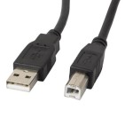 Lanberg USB 2.0 Cable USB-A male - USB-B male Μαύρο 0.5m (CA-USBA-10CC-0005-BK)