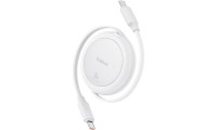 Baseus Mini Retractable USB 2.0 Cable USB-C male - USB-C 60W Λευκό 1m P10364500211-01