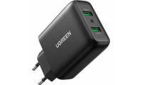 Ugreen Φορτιστής Χωρίς Καλώδιο με 2 Θύρες USB-A 36W Quick Charge 3.0 Μαύρος (CD161)