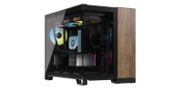 Corsair 2500X Midi Tower Μαύρο/Walnut Wood