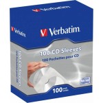 Verbatim Φάκελος για 1 Δίσκο με Διάφανη Πρόσοψη σε Λευκό Χρώμα 100τμχ