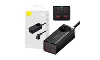 Baseus Βάση Φόρτισης GaN με 2 Θύρες USB-A και 2 Θύρες USB-C 100W Quick Charge 4.0 σε Μαύρο χρώμα (CCGAN100-1ACE)