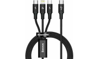 Baseus Rapid Series Braided USB to Lightning / Type-C / micro USB Cable 3A Μαύρο 1.5m