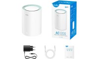 Cudy M1300  Access Point με Mesh Wi‑Fi 5 Dual Band (2.4 & 5GHz) Μονό Kit Λευκό