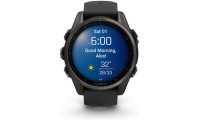Garmin Fenix 8 Titanium 43mm Αδιάβροχο Smartwatch με Παλμογράφο Sapphire Titanium Carbon Gray with Black and Pebble Gray