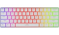 Genesis Thor 660 G2 Gaming Μηχανικό Πληκτρολόγιο 60% με Gateron Brown διακόπτες και RGB φωτισμό (Αγγλικό US) Λευκό