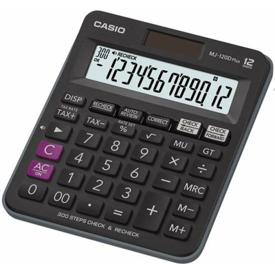 Casio Αριθμομηχανή Λογιστική MJ-120D Plus 12 Ψηφίων σε Μαύρο Χρώμα