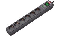Brennenstuhl Eco-Line 6 Πολύπριζο Aσφαλείας 6 Θέσεων με USB-A, Διακόπτη και Καλώδιο 5m