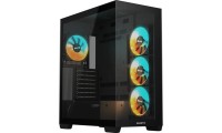 Gigabyte C500 Panoramic Stealth Gaming Midi Tower Κουτί Υπολογιστή με Πλαϊνό Παράθυρο και RGB Φωτισμό Black