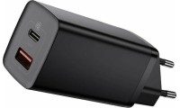 Baseus Φορτιστής Χωρίς Καλώδιο GaN με Θύρα USB-A και Θύρα USB-C 65W Quick Charge 3.0 Μαύρος (GaN2 Lite)