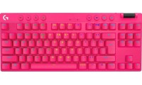 Logitech Pro X TKL Ασύρματο Gaming Μηχανικό Πληκτρολόγιο Tenkeyless με RGB φωτισμό (Αγγλικό US) Ροζ