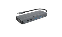 Icy Box IB-DK4040A-CPD U 10-in-1 Docking Station με HDMI 4K PD Ethernet Γκρι 
