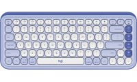 Logitech Pop Icon Ασύρματο Bluetooth Πληκτρολόγιο Αγγλικό US Μωβ